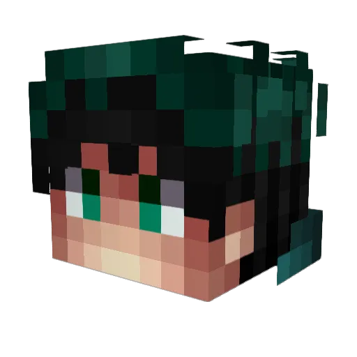 Moneuse2 Minecraft avatar head, 3D render