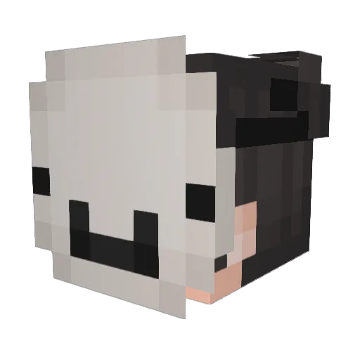 Monewz Minecraft avatar head, 3D render