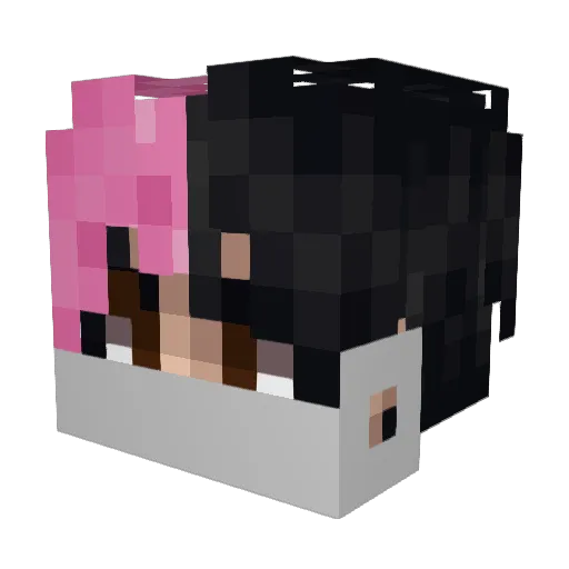 MoneyBoyFangirl Minecraft avatar head, 3D render