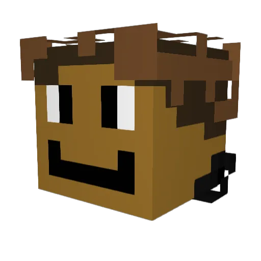 MoneyFloss Minecraft avatar head, 3D render