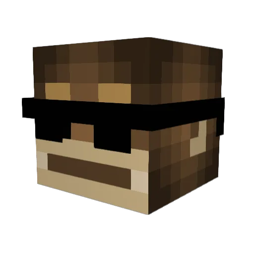 MoneyGravez Minecraft avatar head, 3D render