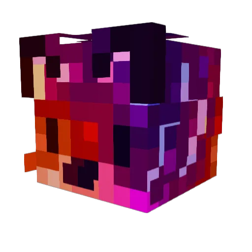 Moneynaruto Minecraft avatar head, 3D render
