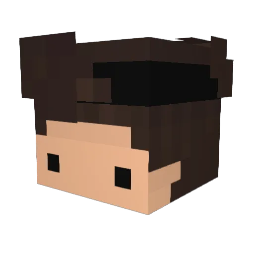 Monfredini Minecraft avatar head, 3D render