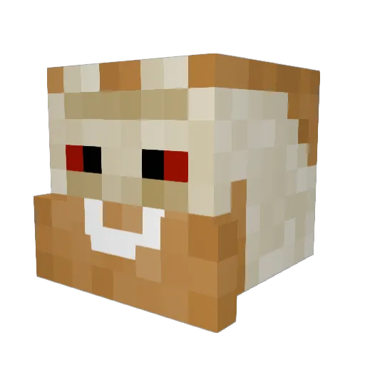 MongGravy Minecraft avatar head, 3D render