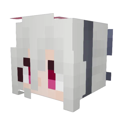 Mong_C Minecraft avatar head, 3D render