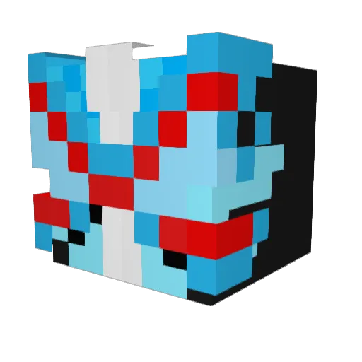 Mong_Nan Minecraft avatar head, 3D render