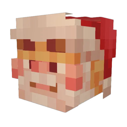 Mong_Ul Minecraft avatar head, 3D render