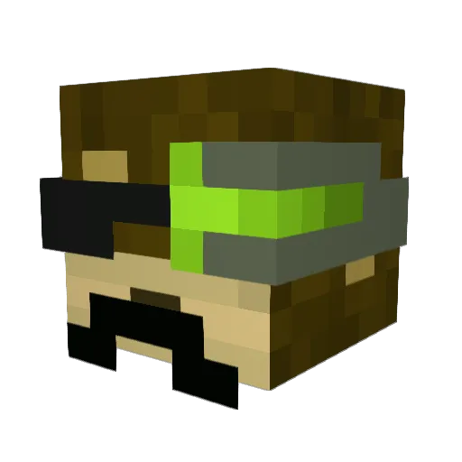 Mongei01 Minecraft avatar head, 3D render