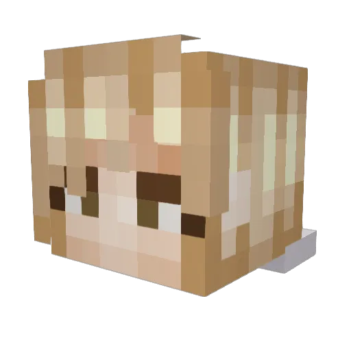 MongerHills Minecraft avatar head, 3D render