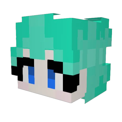 Mongjel Minecraft avatar head, 3D render