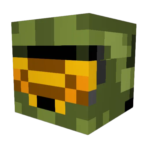MongoKen Minecraft avatar head, 3D render