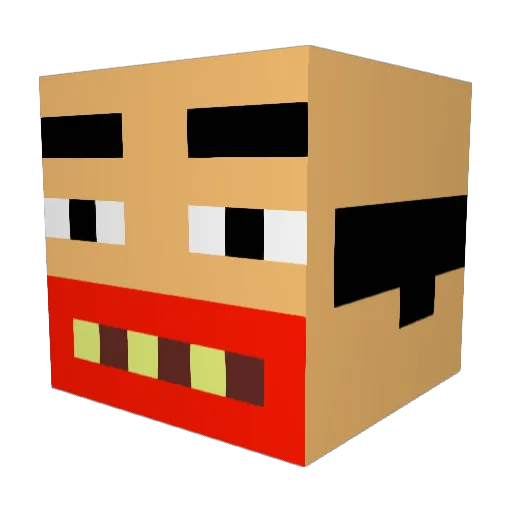 MongoManwolf Minecraft avatar head, 3D render