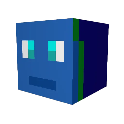 Mongrool Minecraft avatar head, 3D render