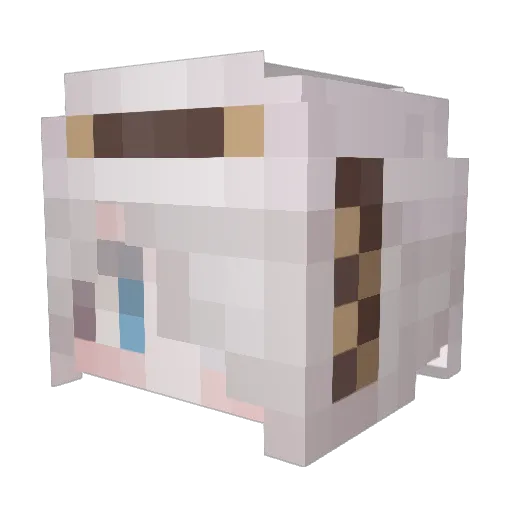 Mongsil_0 Minecraft avatar head, 3D render