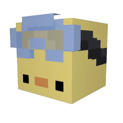 Monhtyq Minecraft avatar head, 3D render