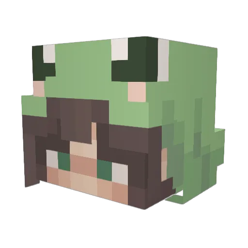 MoniVee Minecraft avatar head, 3D render