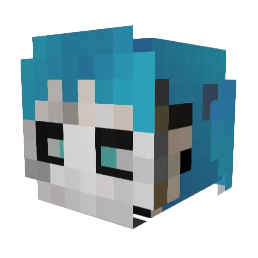 Moniasty_ Minecraft avatar head, 3D render