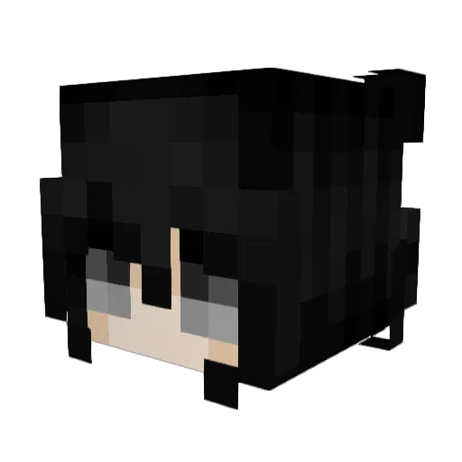 Monic Minecraft avatar head, 3D render