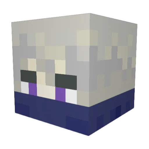 MonicaKim Minecraft avatar head, 3D render