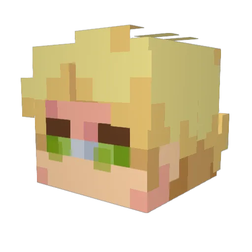 MonicaandreeaZ Minecraft avatar head, 3D render