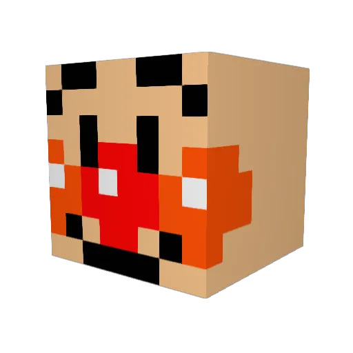 Monika1020 Minecraft avatar head, 3D render