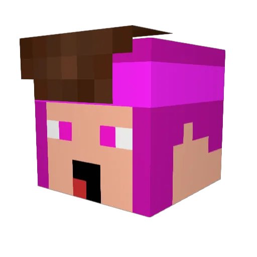 MonikaDieUnechte Minecraft avatar head, 3D render