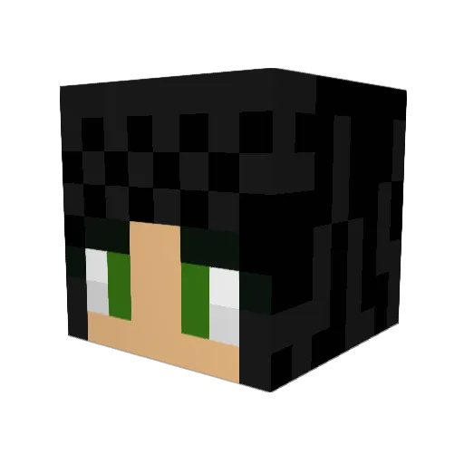 Monike Minecraft avatar head, 3D render