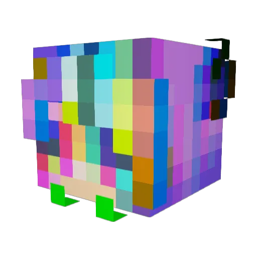 Monilew Minecraft avatar head, 3D render