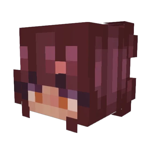Monimee Minecraft avatar head, 3D render