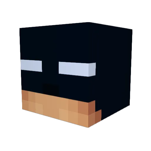 Moniono Minecraft avatar head, 3D render