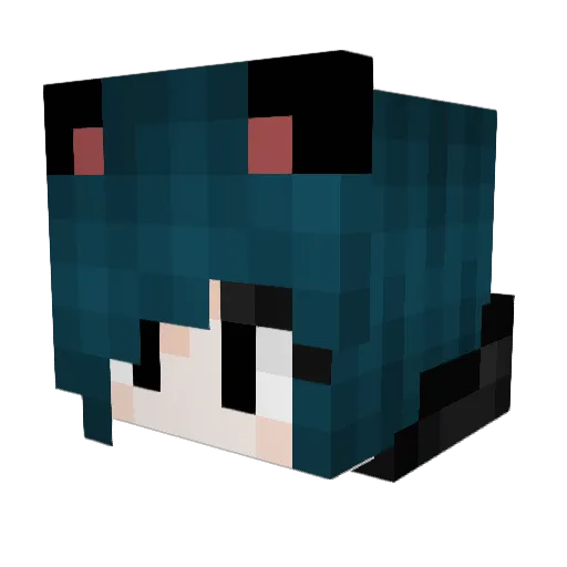 Monique_CD Minecraft avatar head, 3D render