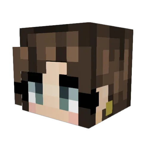 Monique_o3o Minecraft avatar head, 3D render