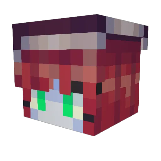 Monisarch Minecraft avatar head, 3D render