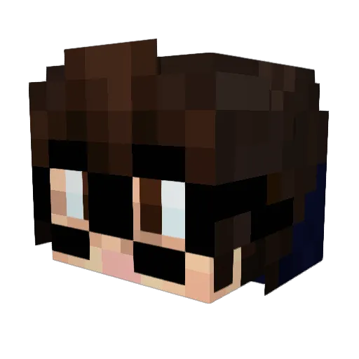 MonitorAbi Minecraft avatar head, 3D render