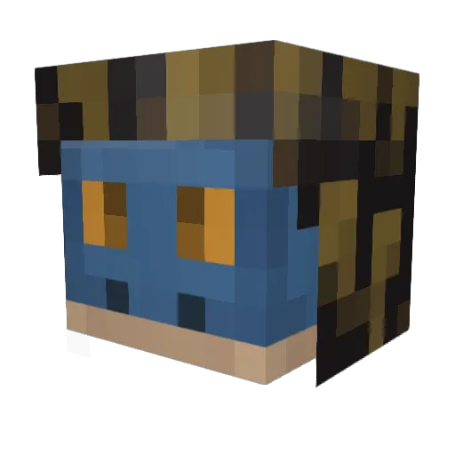 Monitorless Minecraft avatar head, 3D render