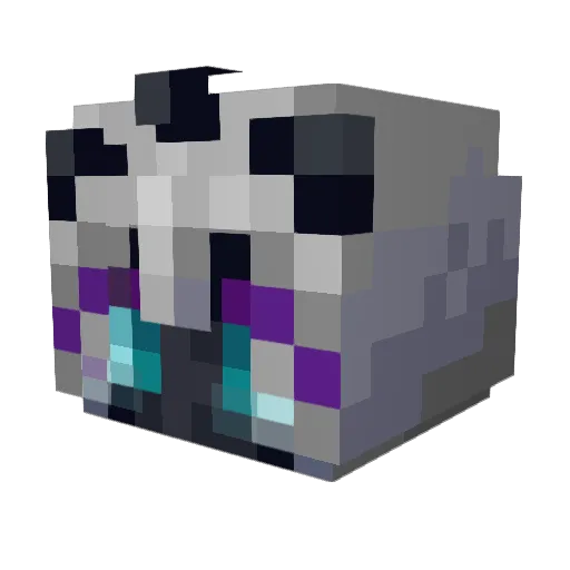 Monitu Minecraft avatar head, 3D render