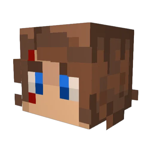 Monk0513 Minecraft avatar head, 3D render