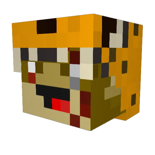 MonkBananito Minecraft avatar head, 3D render