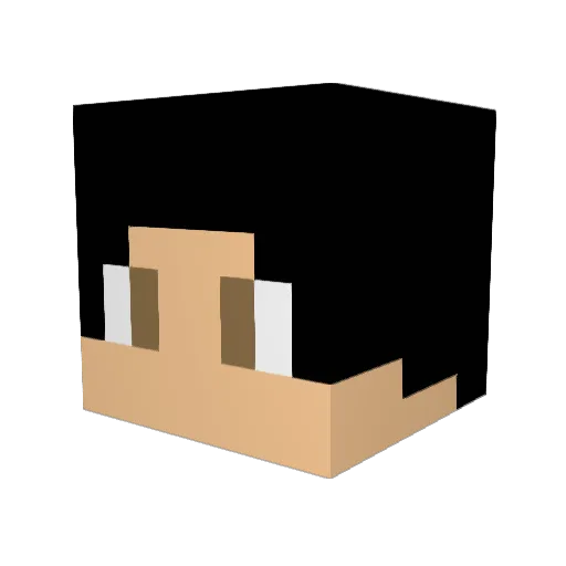 MonkLPs Minecraft avatar head, 3D render