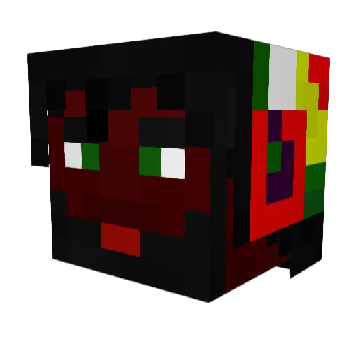 MonkSenpai Minecraft avatar head, 3D render