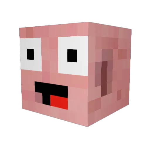 MonkaLazo Minecraft avatar head, 3D render