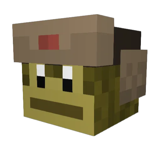 Monke76 Minecraft avatar head, 3D render