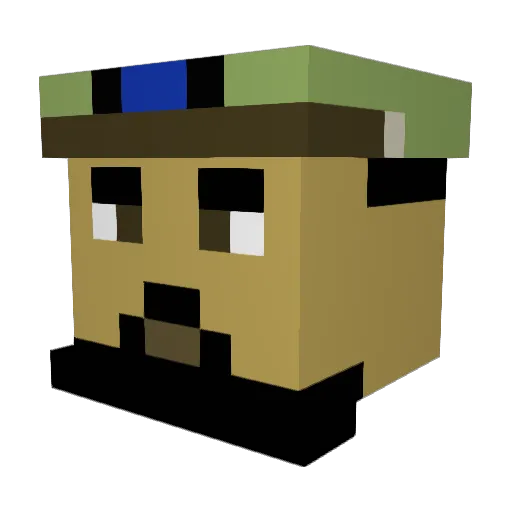 Monke98_ Minecraft avatar head, 3D render