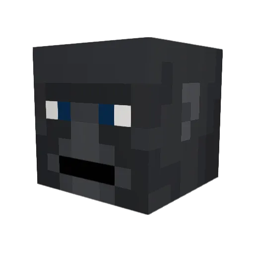 MonkeConR Minecraft avatar head, 3D render