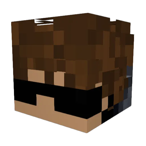 MonkeHagu Minecraft avatar head, 3D render
