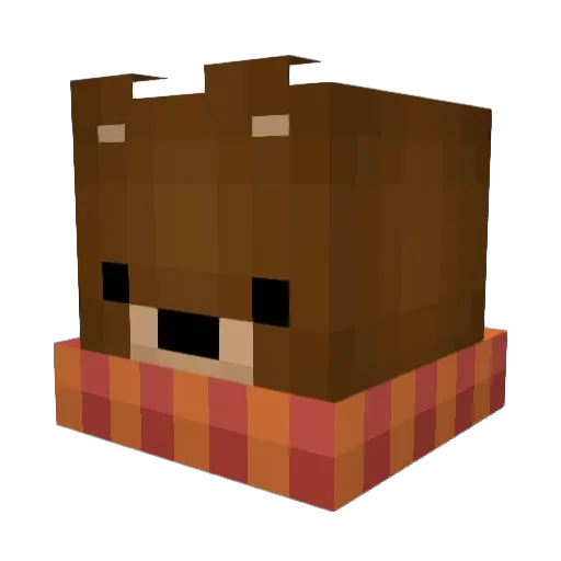 MonkeMonkeee Minecraft avatar head, 3D render