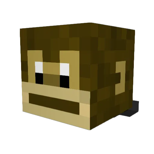 Monker8 Minecraft avatar head, 3D render