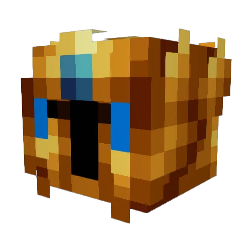 Monkevil Minecraft avatar head, 3D render