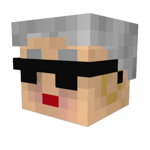 MonkeyB0i27 Minecraft avatar head, 3D render