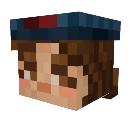 MonkeyBoho Minecraft avatar head, 3D render